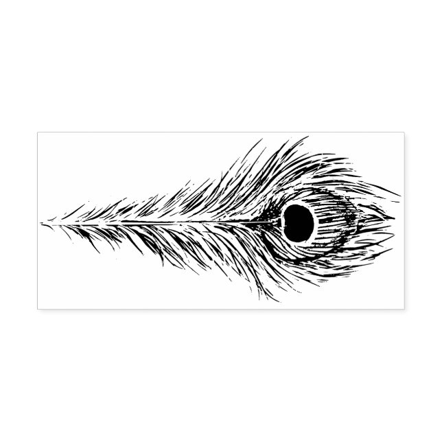 Peacock Feather Art Peacocks Feathers Artwork      Self-inking Stamp (Design)