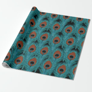 Peacock Feather Art Peacocks Feathers Artwork      Wrapping Paper