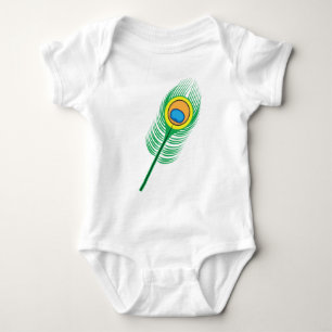 Peacock Feather Baby Bodysuit