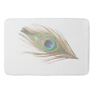 Peacock Feather Bath Mat