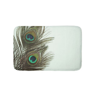 Peacock Feather Bath Mat