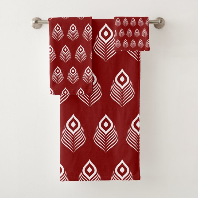 peacock feather bath towel set (Insitu)