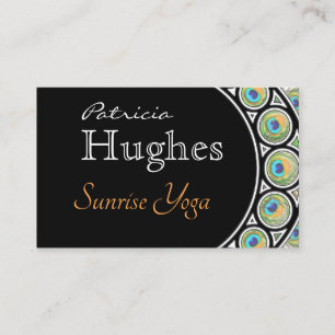 Peacock Feather Border Business Card