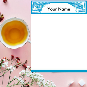 Peacock Feather  Border Customisable