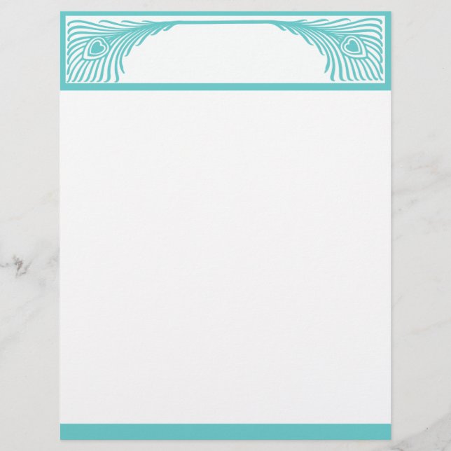 Peacock Feather Border Customisable (Front)