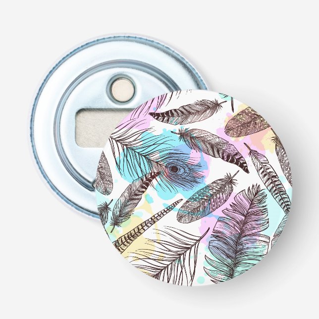 Peacock Feather Bottle Opener (Front)