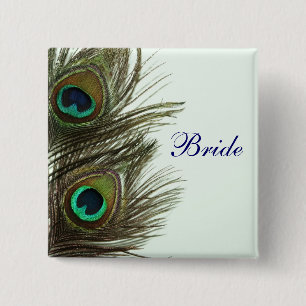 Peacock Feather Bride Pin