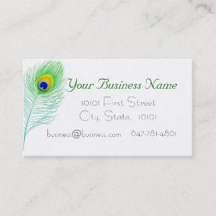 Peacock Feather Business Card