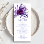 Peacock Feather Chic Glitter Purple Bat Mitzvah Menu<br><div class="desc">This design features an elegant pink and purple glitter peacock feather on a white background with your Bat Mitzvah Menu information below. Personalise by editing the text in the text boxes. Designed for you by Evco Studio www.zazzle.com/store/evcostudio #mitzvah #batmitzvah #eventplanner #mazeltov #jewish #mitzvahswag #party #jewishlife #wedding #kosher #mitzvahlife #corporateevents #mitzvahparty...</div>