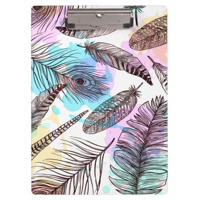 Peacock Feather Clipboard (Front)