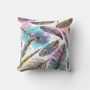 Peacock Feather Cushion