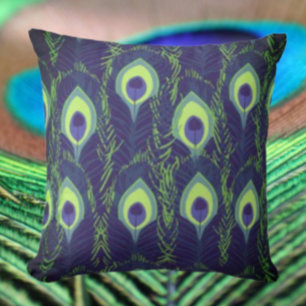 Peacock Feather Cushion