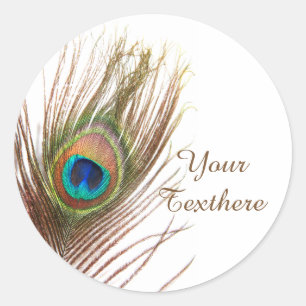 Peacock Feather Custom Stickers