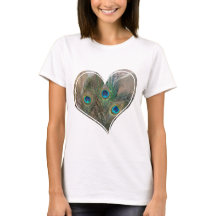 Peacock Feather Double Heart