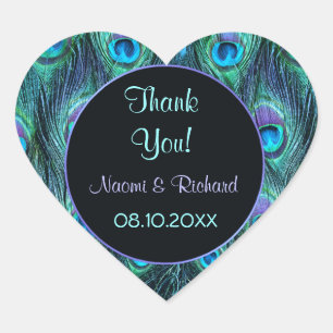 Peacock Feather Drama -Thank You Seal - Customise