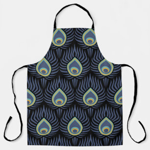 Peacock Feather: Elegant Pattern. Apron