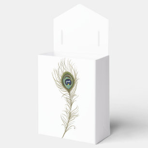 Peacock Feather Favour Box