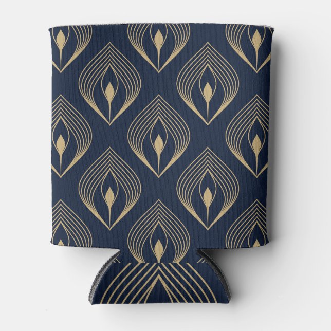 Peacock Feather: Floral Paisley Can Cooler (Front)