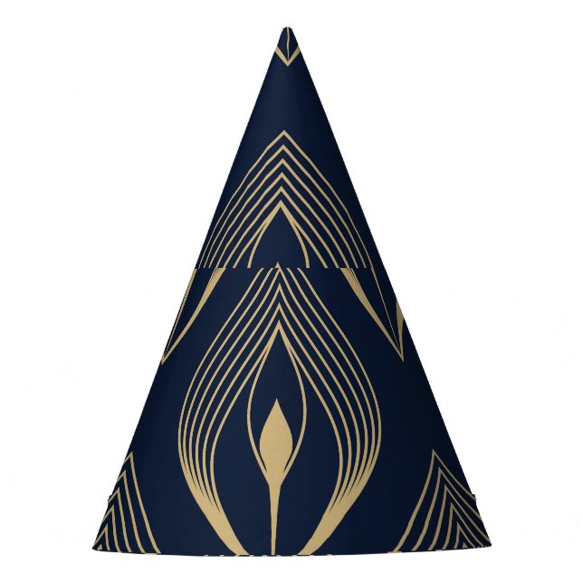 Peacock Feather: Floral Paisley Party Hat (Front)