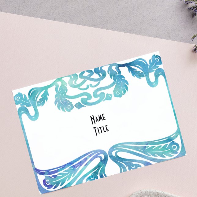 Peacock Feather Frame Business Card (Creator Uploaded)