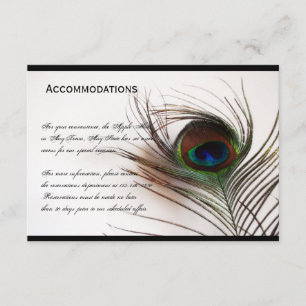 Peacock Feather Glamour Accomodations Card