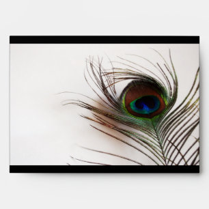 Peacock Feather Glamour Envelope