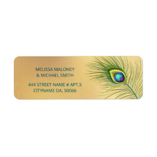 Peacock Feather Gold    Wedding