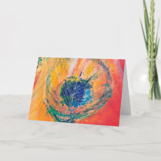 Peacock Feather Greetings card
