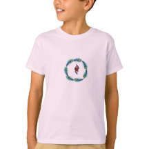 Peacock Feather Heart Minimalist Graphic T-Shirt |