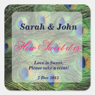 Peacock feather How Sweet it is Sticker