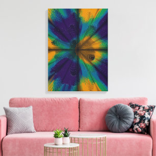 Peacock Feather Interference Pattern  Canvas Print