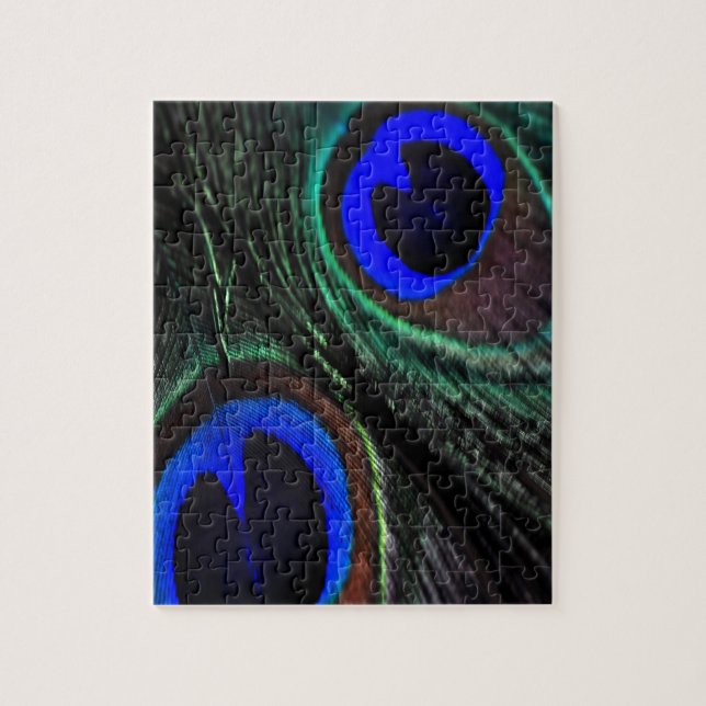 Peacock feather jigsaw puzzle (Vertical)