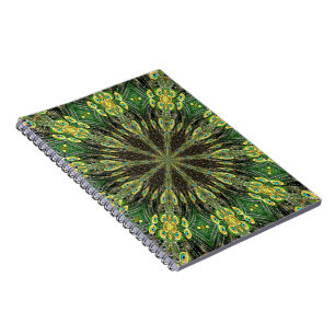 Peacock Feather Kaleidoscope 2 Spiral Notebook
