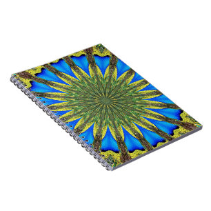 Peacock Feather Kaleidoscope 3 Notebook