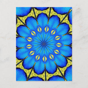 Peacock Feather Kaleidoscope 4 Postcard