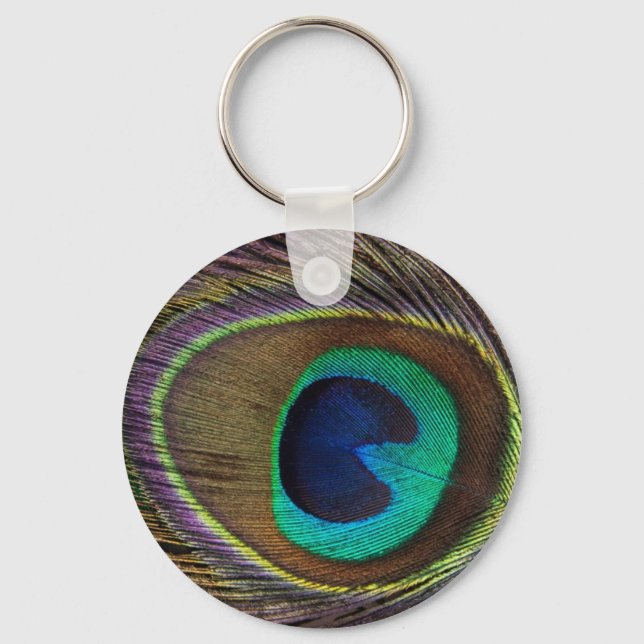peacock feather key ring (Front)