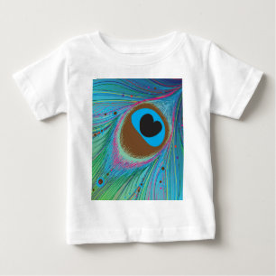 Peacock feather lines background baby T-Shirt