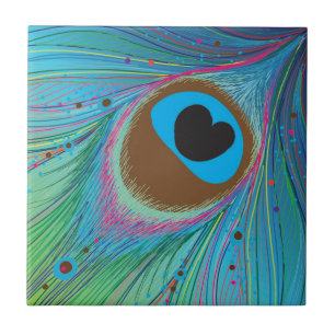 Peacock feather lines background tile