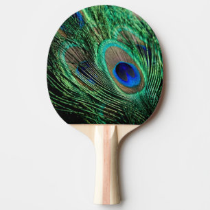 Peacock Feather Lucky Ping Pong Paddle