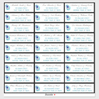 Peacock Feather Modern Wedding Guest Address