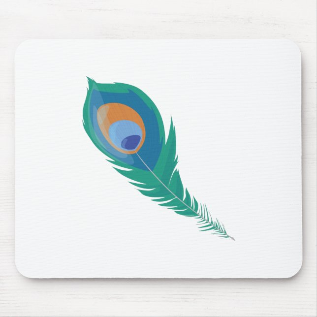 Peacock Feather Mouse Pad (Front)