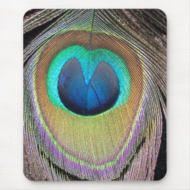 peacock feather mouse pad (Front)