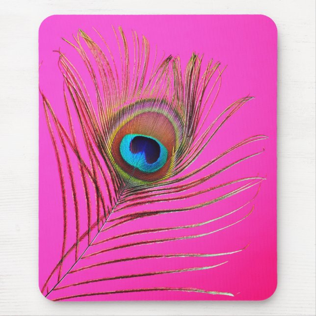 Peacock Feather Mousepad (Front)