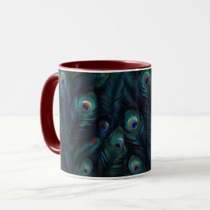 Peacock feather mug