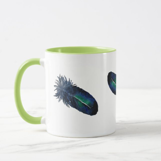 Peacock Feather Mug  (Left)