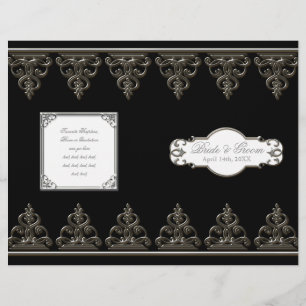 Peacock Feather n Swirls -  Formal Wedding Program