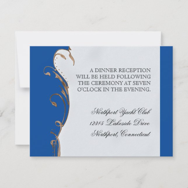 Peacock Feather n Swirls - Wedding Invitation (Front)