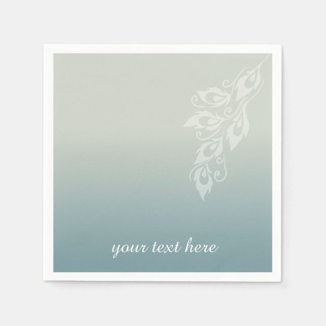 Peacock Feather Napkin (Front)