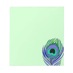 Peacock Feather Notepad