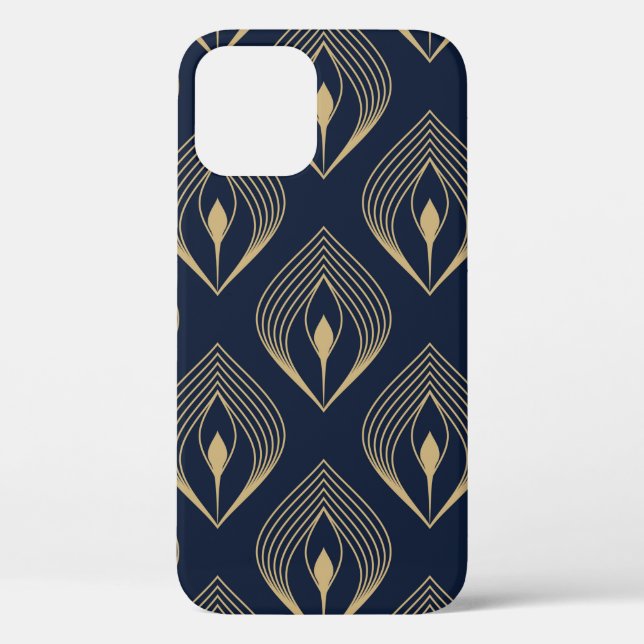 Peacock feather ombre pattern ditzy floral motif.  Case-Mate iPhone case (Back)